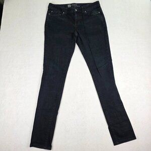Mossimo Black Skinny Jeans 10L Tall Mid Rise Stretch Denim